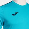 Maillot Manches Courtes Olimpiada - Turquoise Fluo / Bleu Marine