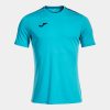 Maillot Manches Courtes Olimpiada - Turquoise Fluo / Bleu Marine