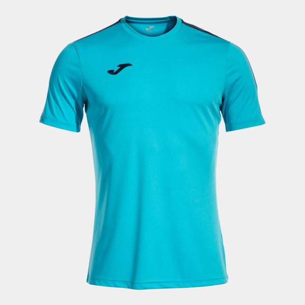 Maillot Manches Courtes Olimpiada - Turquoise Fluo / Bleu Marine