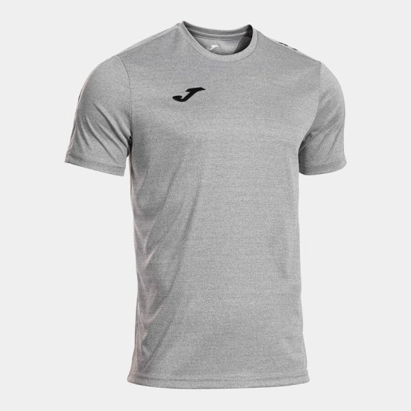 103245.251_1 Maillot Manches Courtes Olimpiada - Gris Melange / Noir