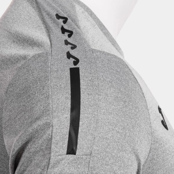 103245.251_4 Maillot Manches Courtes Olimpiada - Gris Melange / Noir