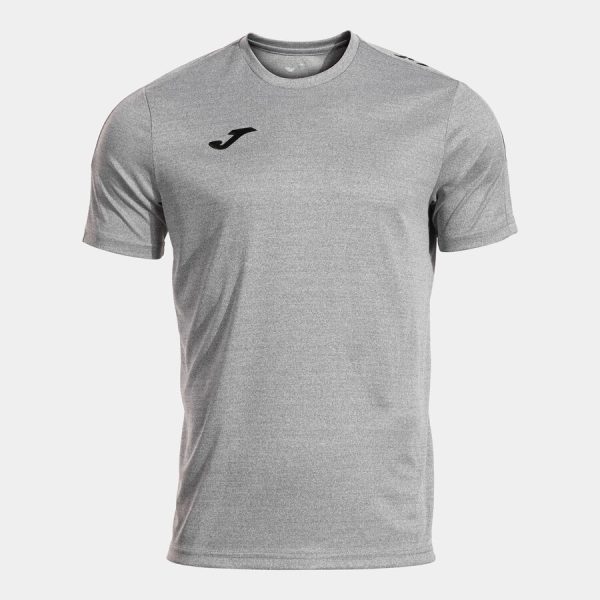 103245.251_5 Maillot Manches Courtes Olimpiada - Gris Melange / Noir