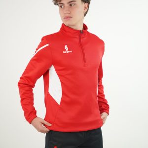 Jogging Demi-Zip Ketchaoua Pro - Rouge / Blanc